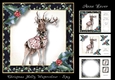 Christmas Holly Watercolour - Stag
