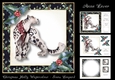 Christmas Holly Watercolour - Snow Leopard