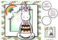 Unicorn & Rainbows Birthday Ages - 16 8x8