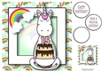 Unicorn & Rainbows Birthday Ages - 15 8x8