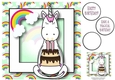 Unicorn & Rainbows Birthday Ages - 11 8x8