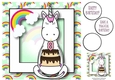 Unicorn & Rainbows Birthday Ages - 8 8x8