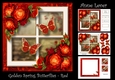 Golden Spring Butterflies - Red
