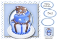 Topsy Turvy Birthday Cake In Blue 8x8