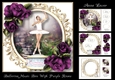 Ballerina Music Box With Purple Roses
