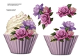 Floral Cupcake Decoupage Sheet - Belle Roses