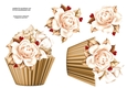 Floral Cupcake Decoupage Sheet - Love Roses