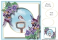 Garden Bird & Wildflowers - Sparrow 8x8