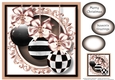 Coco Chanel Blush Christmas Trio 8x8