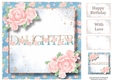 Pretty Pink Roses & Glitter Daughter 8x8