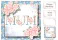 Pretty Pink Roses & Glitter Mum 8x8