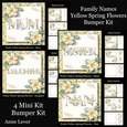 Family Names Yellow Spring Flowers Bumper Kit