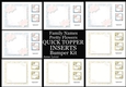Family Names Pretty Flowers QUICK TOPPER INSERTS Bumper Kit