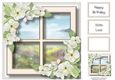Wonderful Wildflower Window - White 8x8