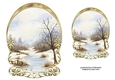 Unembellished Arched Winter Scene Toppers 3 ( 8x8 6x6 A5 A6 )