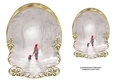 Unembellished Arched Winter Scene Toppers 5 ( 8x8 6x6 A5 A6 )