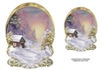 Unembellished Arched Winter Scene Toppers 6 ( 8x8 6x6 A5 A6 )