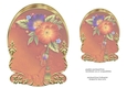 Unembellished Arched Floral Topper 15 ( 8x8 6x6 A5 A6 )