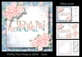 Pretty Pink Roses & Glitter - Gran