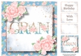 Pretty Pink Roses & Glitter - Gran 8x8