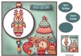 Folk Christmas Bauble - Reindeer 8x8
