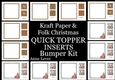 Kraft Paper & Folk Christmas QUICK TOPPER INSERTS Bumper Kit