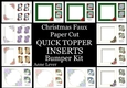Christmas Faux Paper Cut QUICK TOPPER INSERTS Bumper Kit