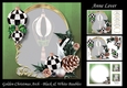 Golden Christmas Arch - Black & White Baubles