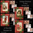 Vintage Christmas In Red Bumper Kit