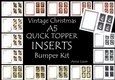 Vintage Christmas QUICK TOPPER INSERTS Bumper Kit
