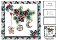 Rustic Pinecones & Watercolour Baubles 8x8