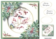 Beautiful Watercolour Bird At Christmas 4 8x8