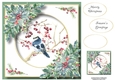 Beautiful Watercolour Bird At Christmas 3 8x8