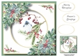 Beautiful Watercolour Bird At Christmas 2 8x8