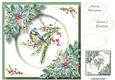 Beautiful Watercolour Bird At Christmas 1 8x8