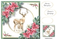 Beautiful Watercolour Deer At Christmas 8x8