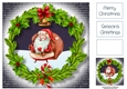 Holly Wreath - Jolly Father Chrismas 8x8