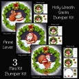 Holly Wreath Santa Bumper kit