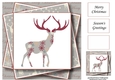 Christmas Paper Stag 1 8x8