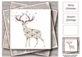 Christmas Paper Stag 3 8x8