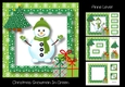 Christmas Snowman In Green