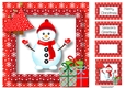 Christmas Snowman In Red 8x8
