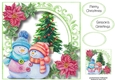 Happy Christmas Snowman Couple 8x8