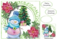 Happy Christmas Snowman 2 8x8