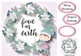 Christmas Wreath & Elf 8x8
