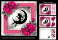 Beautiful Fairy Silhouette & Magenta Roses