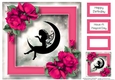 Beautiful Fairy Silhouette & Magenta Roses 8x8