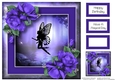 Beautiful Fairy Silhouette & Purple Roses 8x8