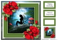 Beautiful Fairy Silhouette & Red Roses 8x8