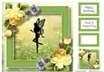 Beautiful Fairy Silhouette & Yellow Roses 8x8